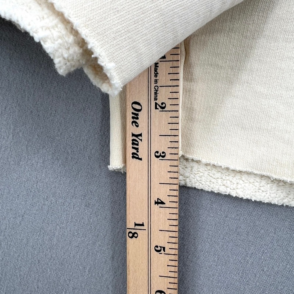 COS Sweat Shorts Women XS Cream Casual Fleece Raw Hem Casual Athleisure Lounge - Picture 13 of 15